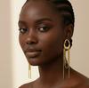 Tassel Chain Stainless Steel Earrings with a Female Niche Design, Earrings and Accessories That Do Not Fade