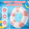 1pc Striped Double Air Bag Swimming Ring With Handle Thickened PVC Inflatable Swim Circle Beach Pool Water Floating Ring