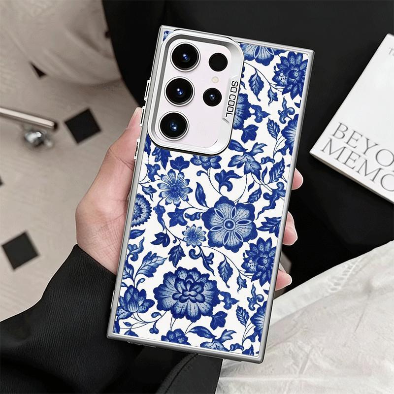 Blue And White Porcelain Pattern Shockproof Phone Case for Samsung Galaxy S26 Edge S25 Ultra S24 FE S23 Plus S21 Cover Anti Fall