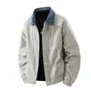 Cross2026 Unisex Denim Patchwork Lapel Jacket – Trendy Autumn/Winter Casual Outerwear