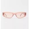 Used New and Unused Rectangular Sunglasses Pink Beige Mode