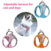 Haustier Katze Hund Geschirr Weste Brustseil Set Reflektierend Atmungsaktiv Verstellbar Haustiergeschirr Kätzchen Halsband für Kleine Mittlere Hunde Katzen