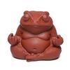 Purple Sand Tea Pet Ornament Buddhist Three-legged Golden Toad Sculpture Accessories Tea Set Can Be Raised