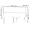 VidaXL Headboard with Ears Black 203x23x118-128 Cm Fabric3117700