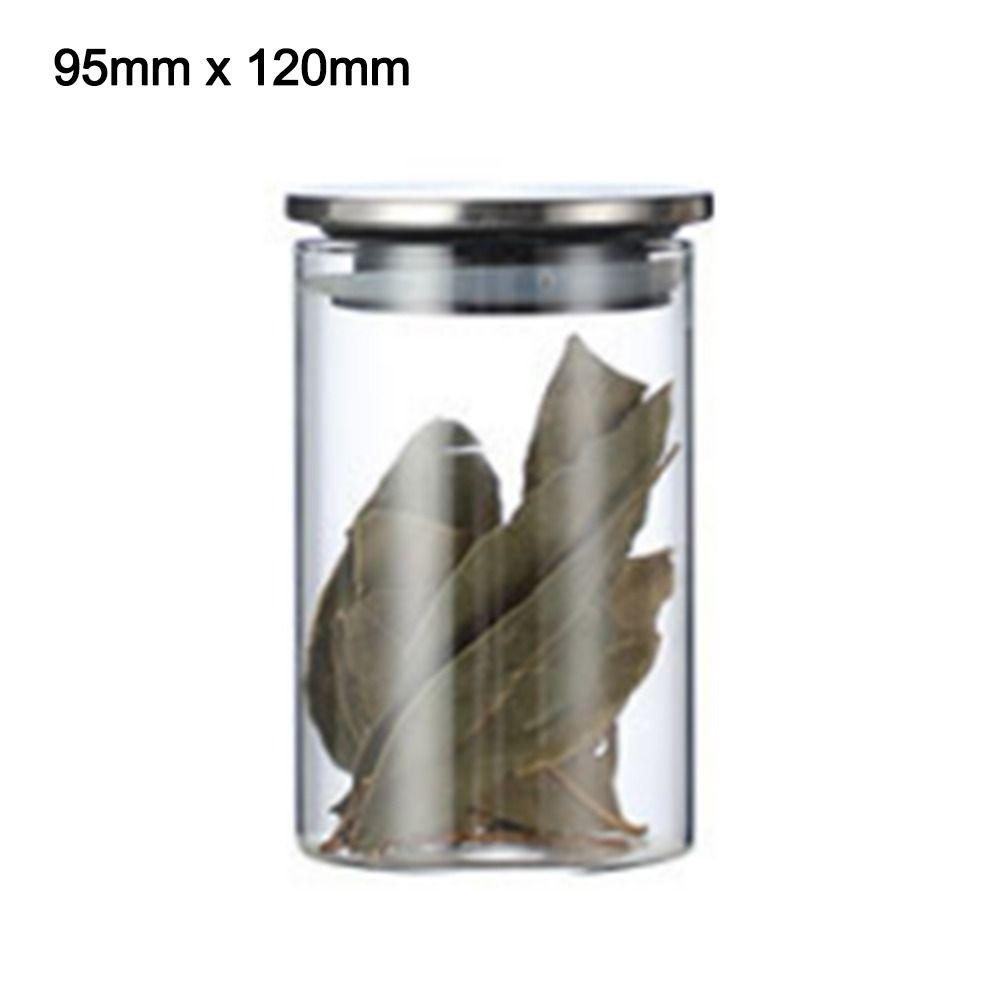 With Stainless Steel Lid Sealed Can Transparent Coffee Bar Station Organizer  Kitchen Supplies