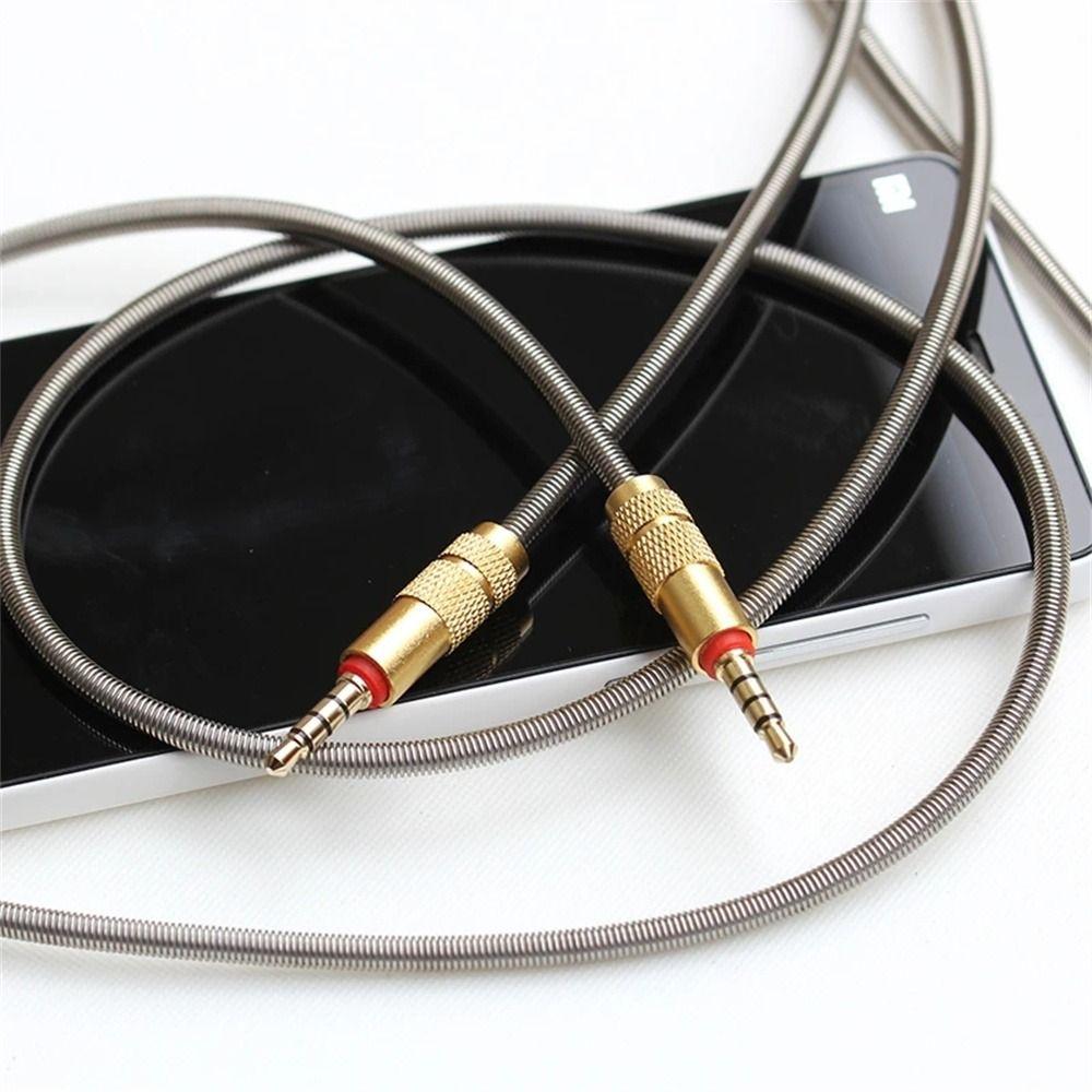 Cord Speaker Wire 3.5mm Male to Male Audio Adapter Cord 4 Pole 3.5mm Audio Cable Car AUX Cable