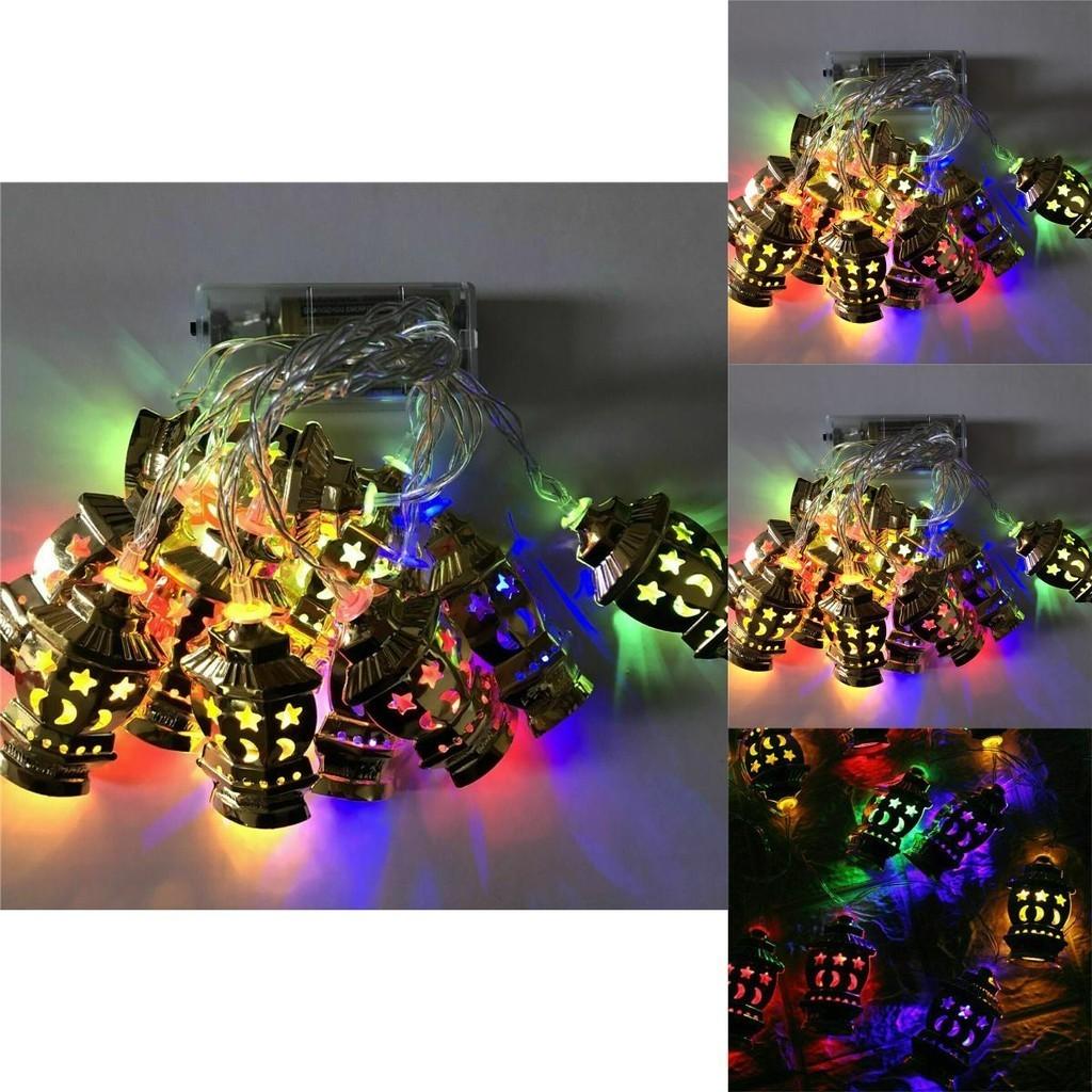 Beautiful Ramadan Eid Mubarak Lantern Led Fairy String Light With Moon Star Design