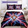 Portugal Football Printed Bedding 3 Piece Set Cozy Breathable Bed Cover Set As Housewarming Holiday Gift