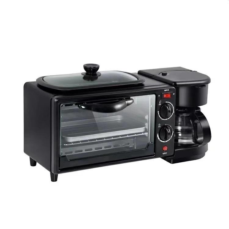 Three-in-One Multifunctional Breakfast Machine: Toaster & Mini Oven, 110V-220V