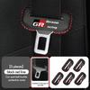 For Toyota Car Seat Belt Buckle Cover Leather Protector Anti-collision Case GR Sport Yaris Chr Auris Rav4 Prius Prado Avensis J33