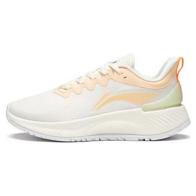 Li Ning Element Langlebig Atmungsaktiv Low-Top Laufschuhe Damen Sneaker Beige Sand Orange ARHT006-7