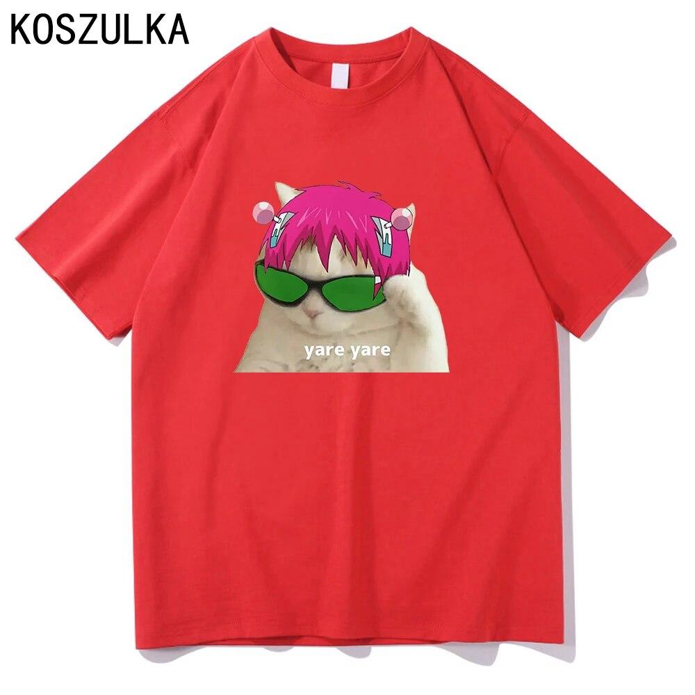 Hot Anime Saiki K T-shirt High Quality Cotton Tee Shirt Summer T Shirts Graphic Sudaderas Kusuo Unisex/women Hip Hop Sweatshirts Unisex