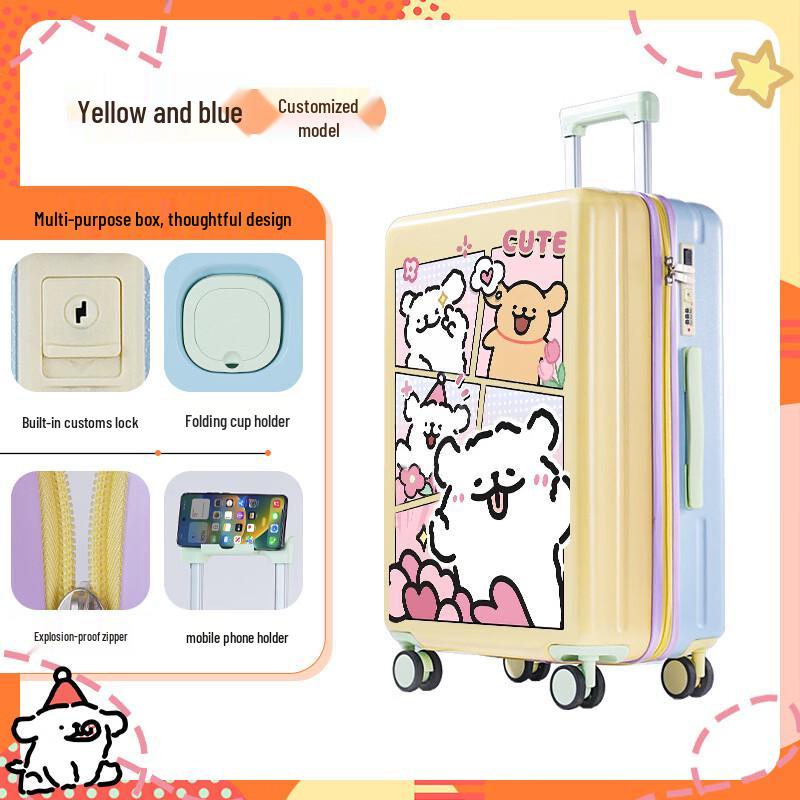 JOURHEY SHI Cute Dopamine Cartoon Hardshell Luggage 20 inch