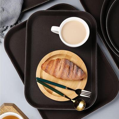 Homeglen Non-Slip Rectangular Plastic Serving Tray