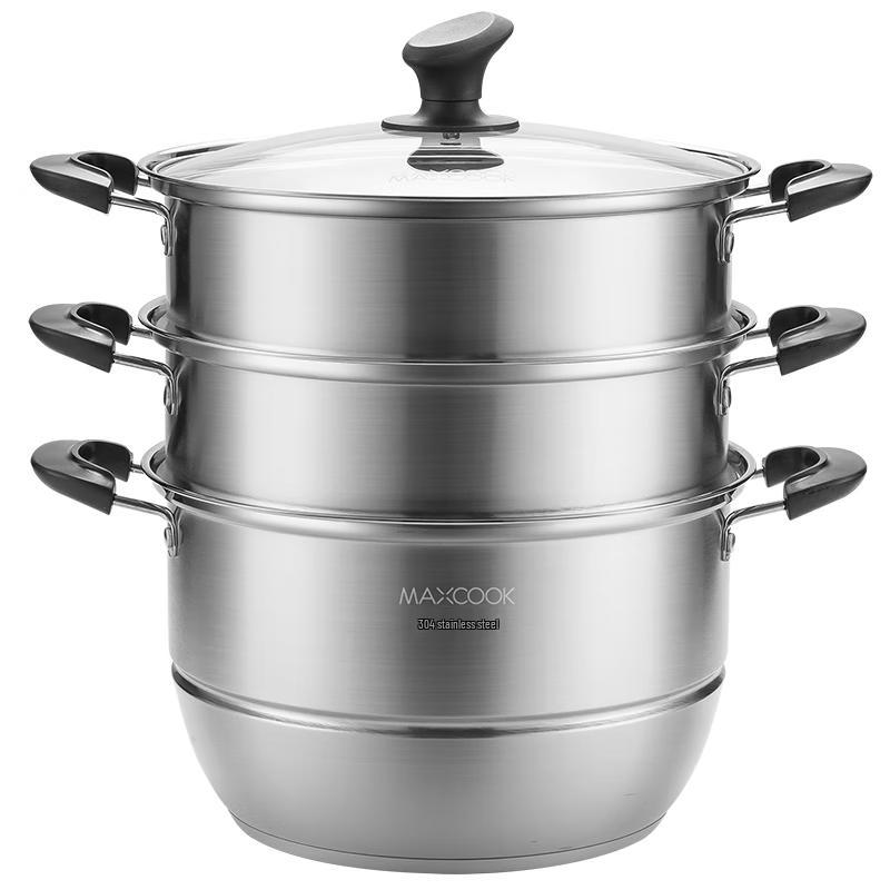 MAXCOOK 304 Stainless Steel Steamer & Stock Pot