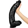 42cm Oversized Big Black Penis Dildo  Sex Toy Anal Plug Fisting Tool Monster Dildo Femdom XXL Realistic Dick Strap On Cock