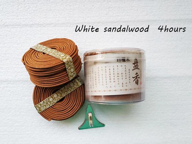 Y 48 pièces/boîte Encens Naturel en Spirale Aromathérapie Parfum Intérieur Indien Bouddhiste Bois de Santal Encens Sans Porte-Encens Parfum d'Intérieur