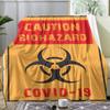Warning Biohazard Throw Soft Flannel Throw Summer AC Blanket Lightweight Cool Nap Blanket for Sofa Bed Couch Travel