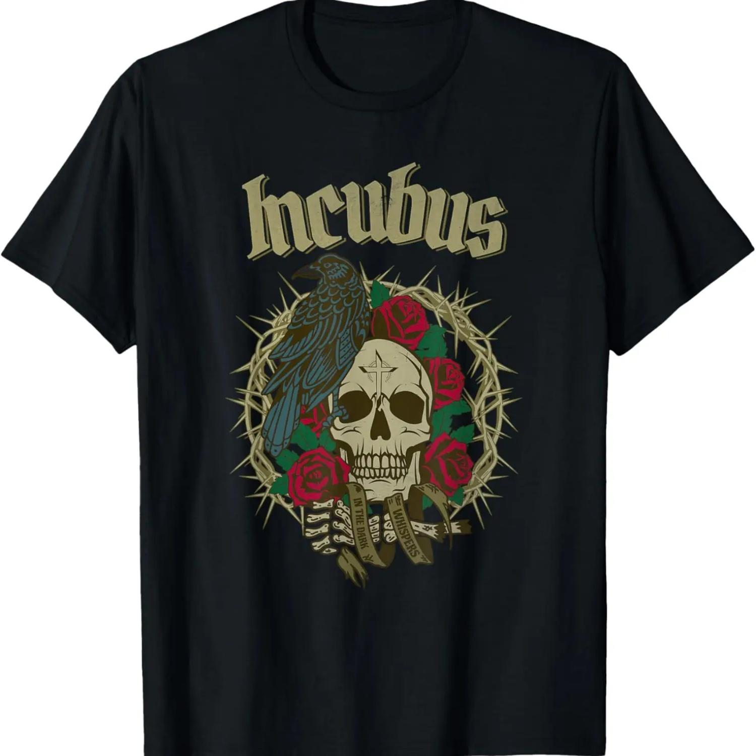 

Incubus Skull Roses Thorns Dark Raven Horror T-Shirt XXXXXL чёрный