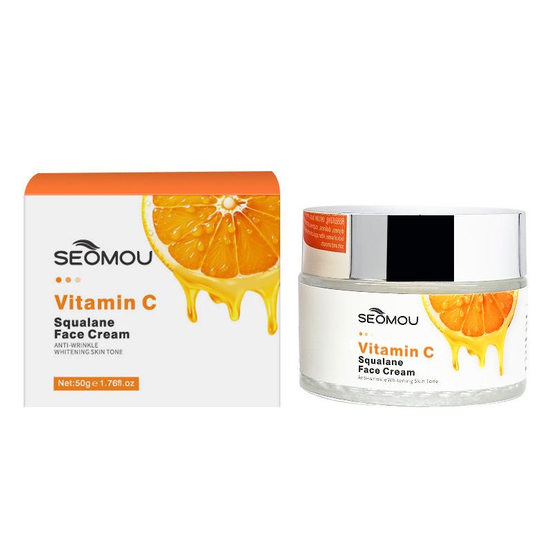 Coffret de Soins de la Peau à la Vitamine C: Sérum Visage, Lotion pour le Corps, Mousse Nettoyante, Toner, Émulsion et Crème