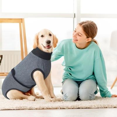Elastischer Hunde-Erholungsanzug Atmungsaktiv Waschbar Hunde-Physiologischer Anzug Bequem Verstellbar Haustier-Sterilisationsanzug