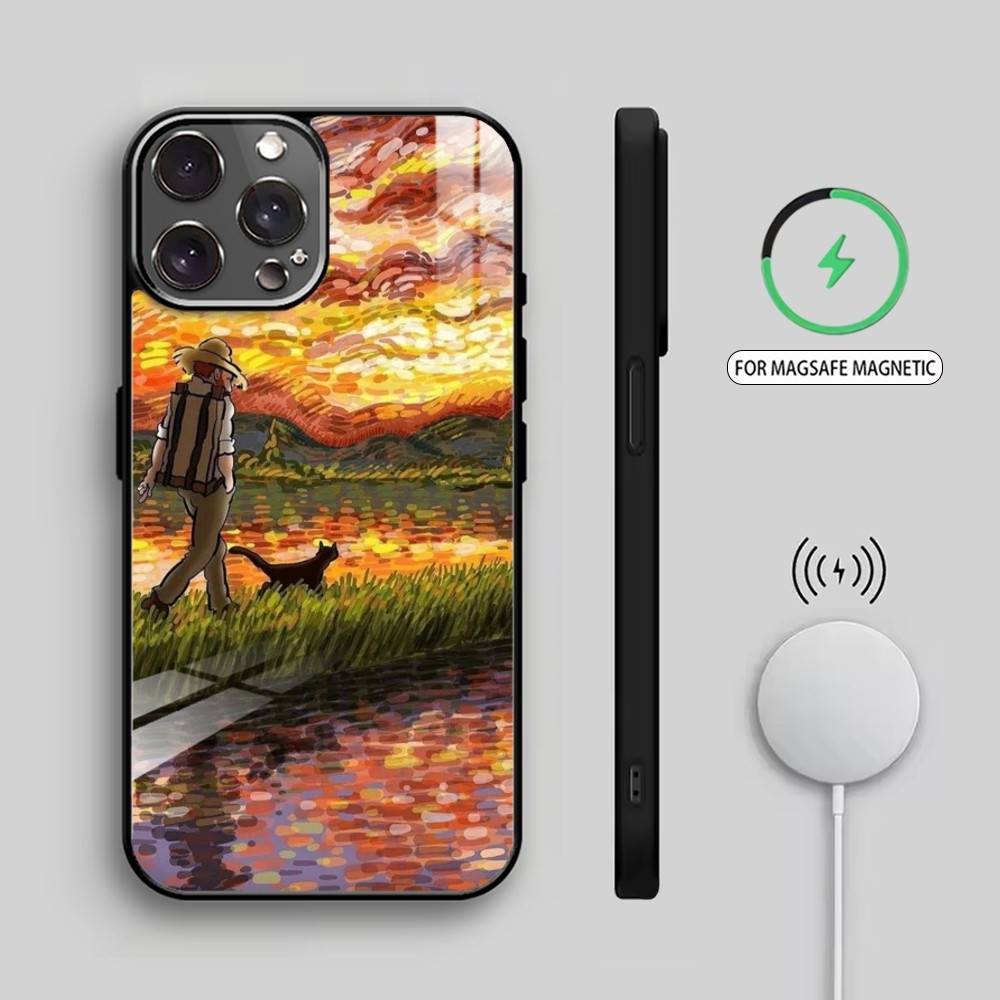 V-Van Gogh Dream Phone Case For iPhone17,16,15,14,13,12,11 Plus,Pro Max Magnetic For Magsafe Wireless Charging