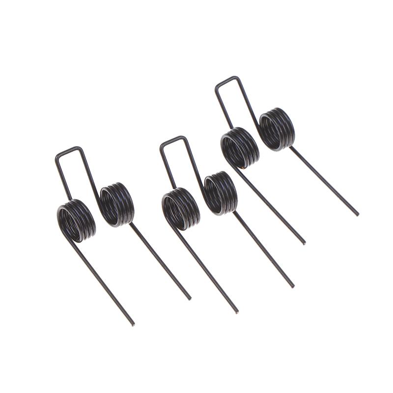 3Pcs Wire 1.2x11mm Black Plated Steel Double Torsion Spring Sturdy Replacement for Industrial Equipment Maintenance