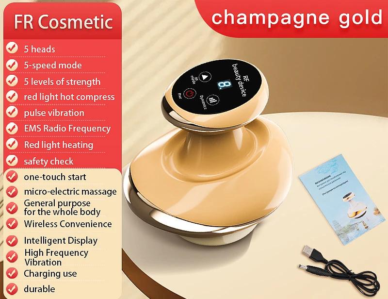 5 Speed RF Electric Guasha Scraping Massage Cupping Body Massager Vacuum Cans Suction Heating Fat Burner Anti-cellulite Massager