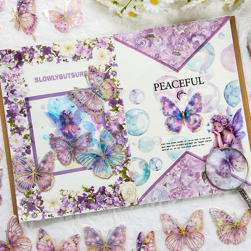 Yuezhen Fantasy Butterfly Dance Laser Waterproof PDA Sticker Pack