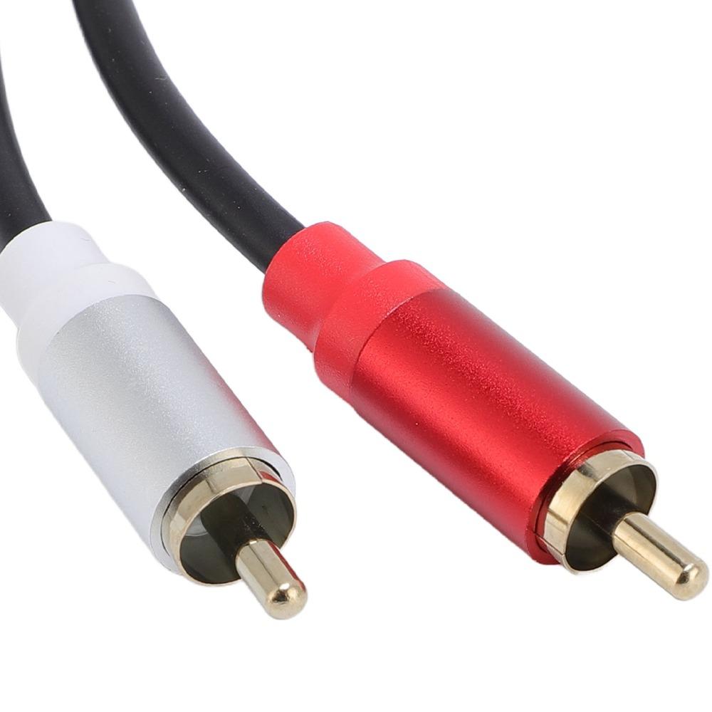 2 Stück 1 männlicher RCA auf 2 männliche RCA RCA Y-Splitterkabel Stereo-Audiokabel für DVD TV HDTV Videorekorder CD-Player