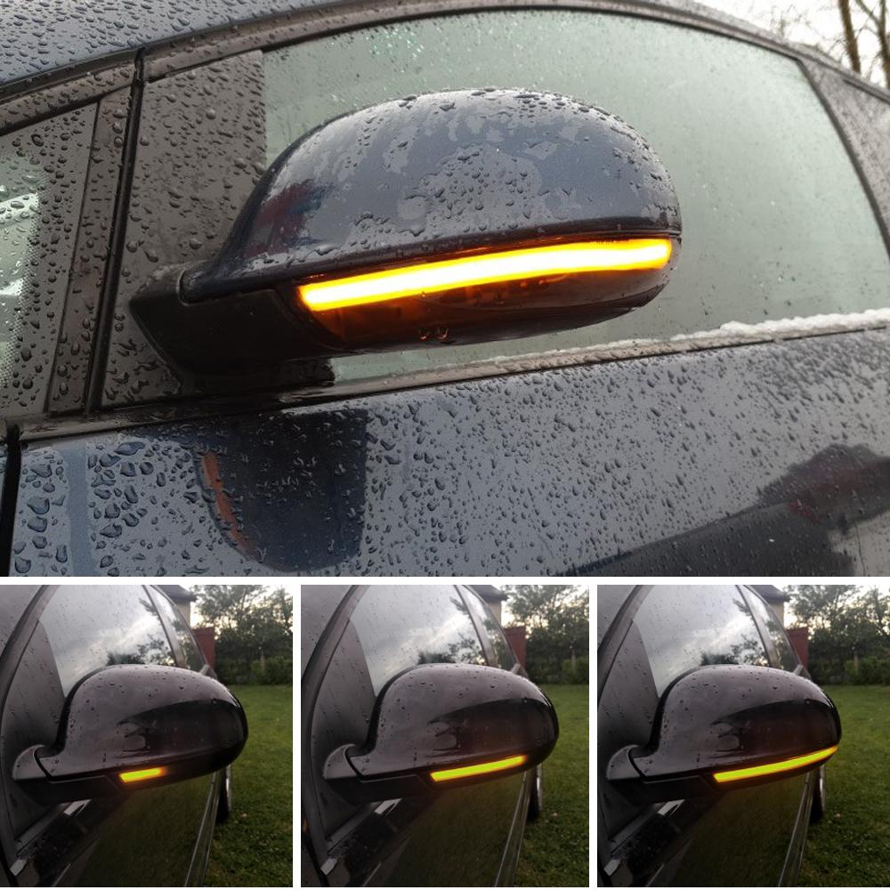 LED Dynamisches Blinkerlicht für VW Passat B6 GOLF 5 Jetta MK5 Passat B5.5 GTI V Sharan Fließendes Wasser Blinker Blinklicht