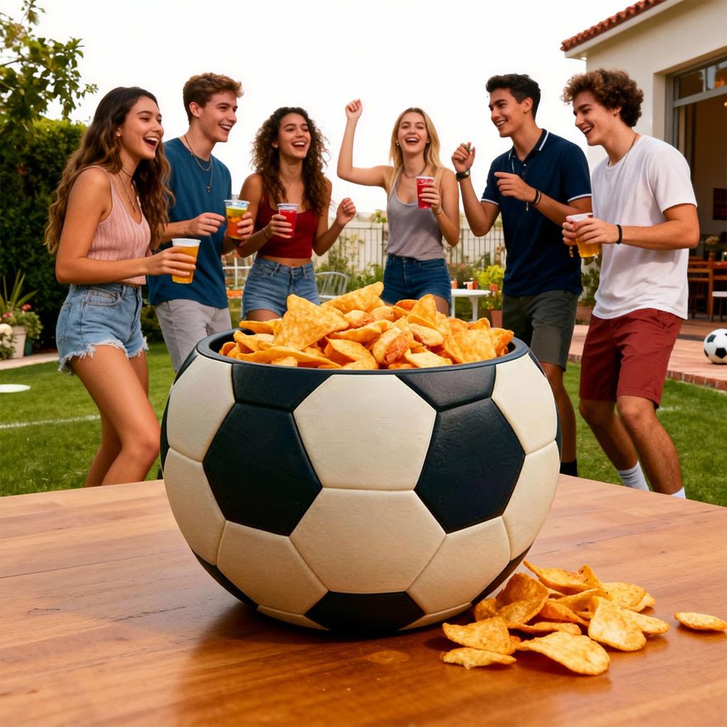 Soccer Ball Snack Platter – Football-Themed Serving Tray, Game Day Party Snack Board