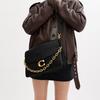 Coach Chain Tabby 35 Leather Shoulder Bag Large Women shoulder bag Black Gold CY921-B4BK