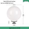 LED Waterproof Outdoor Post Light with Acrylic Spherical Shade