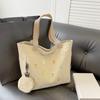 Simplicity Canvas Composite Shoulder Bag Solid Color Versatile Lazy Style Crossbody Bag Large Capacity Commuter Handbag