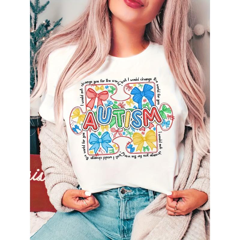 

Casual Short-Sleeve Crew Neck T-Shirt with Graphic Print, Perfect for Summer And Spring, Designed for Women S белый