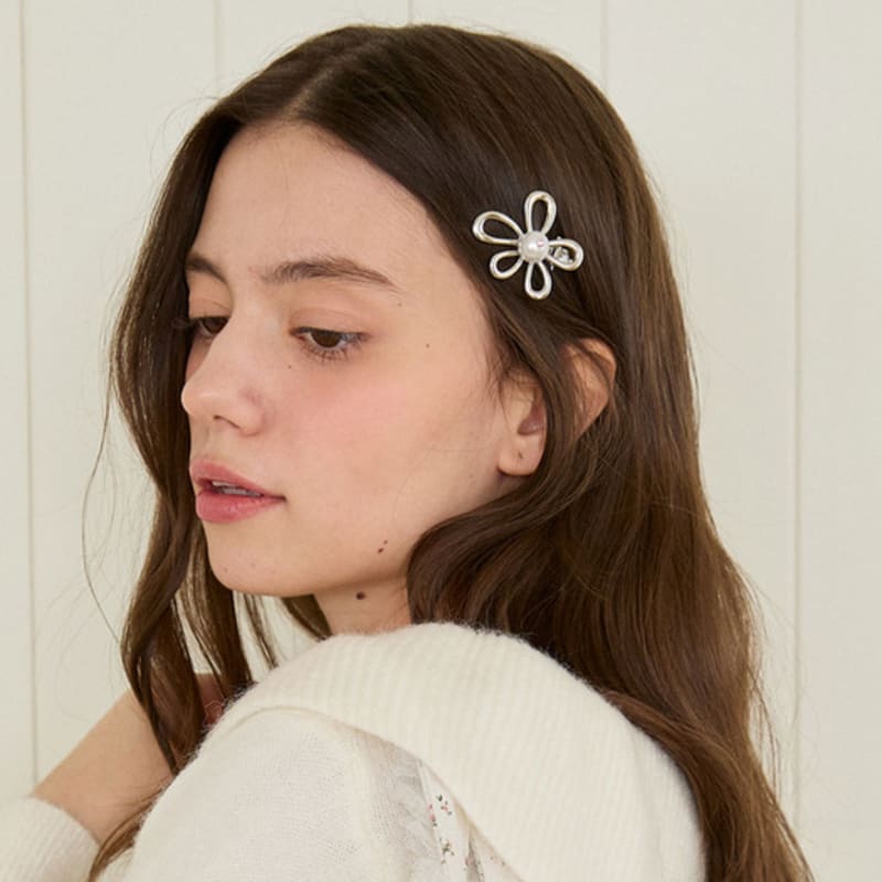 

pink PINEAPPLE [2EA 1SET] FLORAL GLOW HAIRPIN_SILVER SILVER_FREE