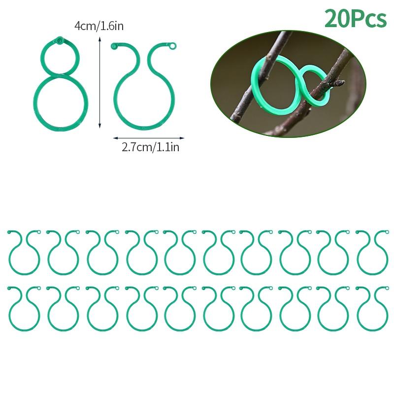 20/50/100Pcs Garden Vine Strapping Clips Plastic Bundled Buckle Ring Tomato Flowers Plant Stems Fixing Tie Garden Accessories