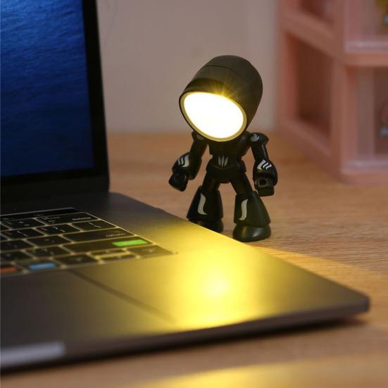 Bewegliches Roboter-Nachtlicht LED Flexibler Arm Kabellos Tragbar Deko Schreibtischlampe mit für Büro