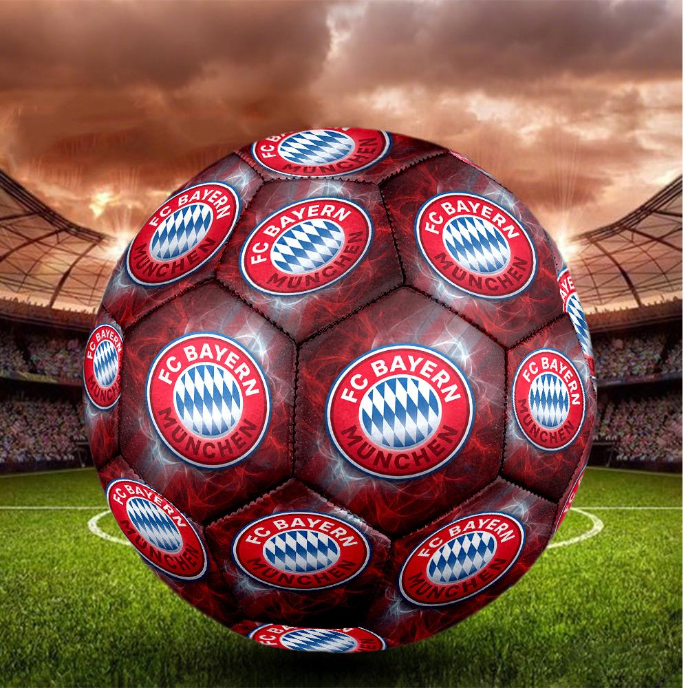 Bayern Monaco Pallone da Calcio Taglia 5 Alta Elasticità Pallone da Calcio Per Competizione All'aperto Allenamento Quotidiano Gioco
