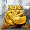 3D HD Digital Print Snake Bedding Sets Animal Duvet Cover+ Pillowcase 2/3pcs Single Twin Q-Queens King Bed Set US/AU/EU Size