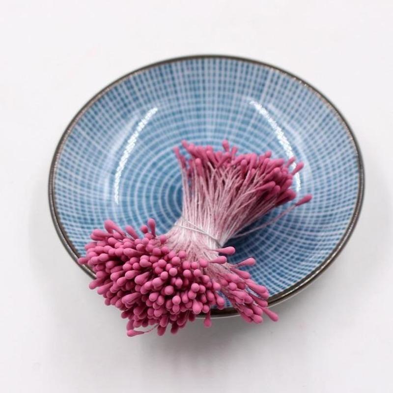 400Pcs 2mm Stamen Handmade Artificial Flowers for Wedding Party Home Decoration DIY Christmas Scrap Fake Plants Crafts