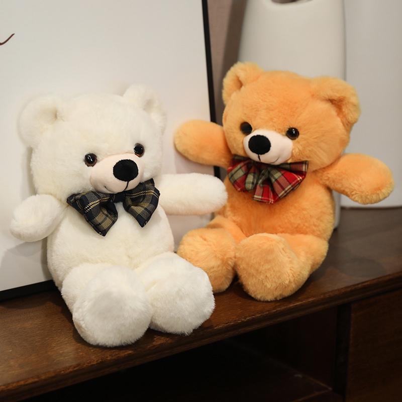 Bowtie Teddy Bear Plush Toys Boys Girls Lovely Cartoon Soft Stuffed Animals Dolls Sleeping Pillow Home Decoration Plush Toys