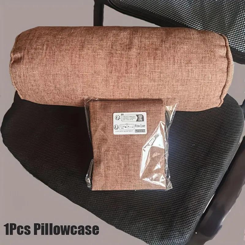 1 Stück Leinen Körperkissenbezug, Langer runder Stützkissenbezug für Bett, Sofa, Nacken-, Rücken-, Taillenstützkissen