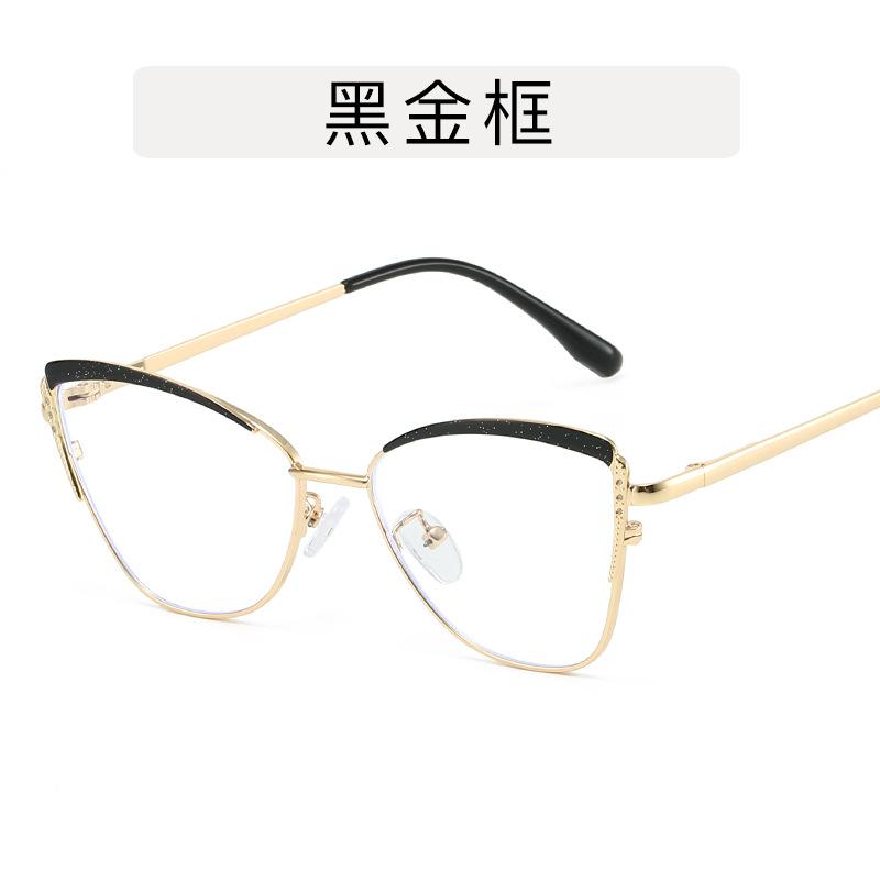 Neue Mode Damenbrille Katzenaugenform Anti Blaulicht Brillengestelle Europäischer Amerikanischer Stil Gestellbrille