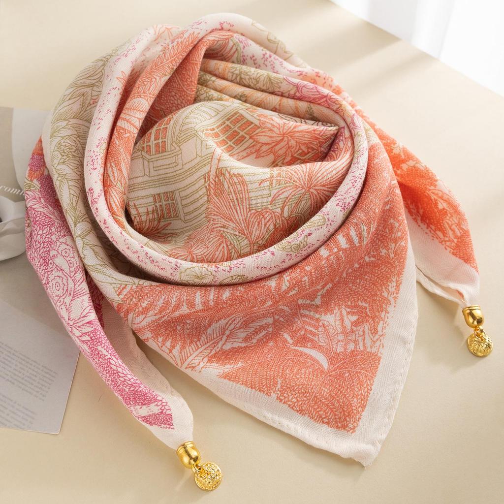 Women's Magnetic Buckle Cotton Scarf - Stylish, Lightweight, Comfortable Neck Protection