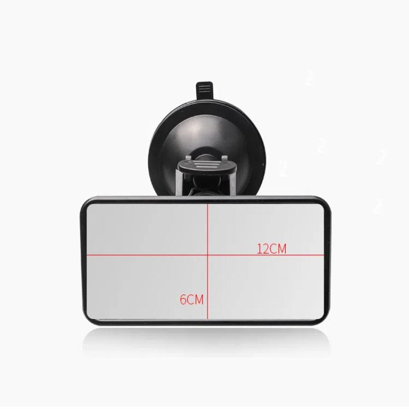 Wide-Angle Rearview Mirror Universal 360° Rotates Adjustable Suction Cup Car Interior Rear View Mirror