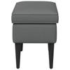 Footstool Dark Grey 55 x 35 x 41 cm Fabric
