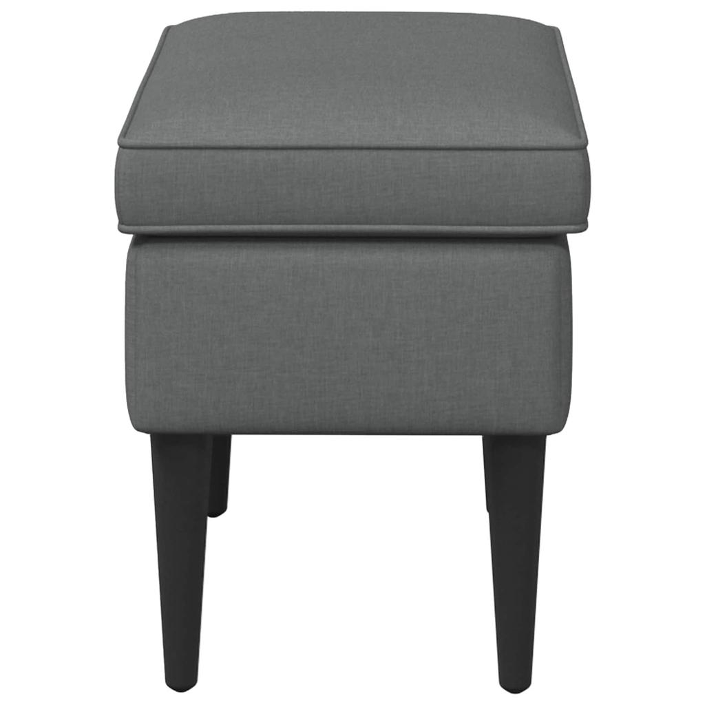 Footstool Dark Grey 55 x 35 x 41 cm Fabric