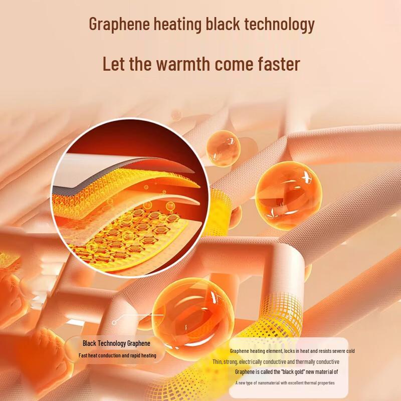 Langsha Men's Thermal Fleece Pants with Graphene Knee Support